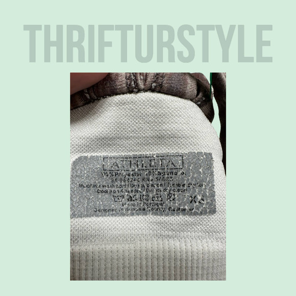 Athleta Workout Tank Top Brown Camo Strappy Back Layering Fitted Activewear - Picture 6 of 12